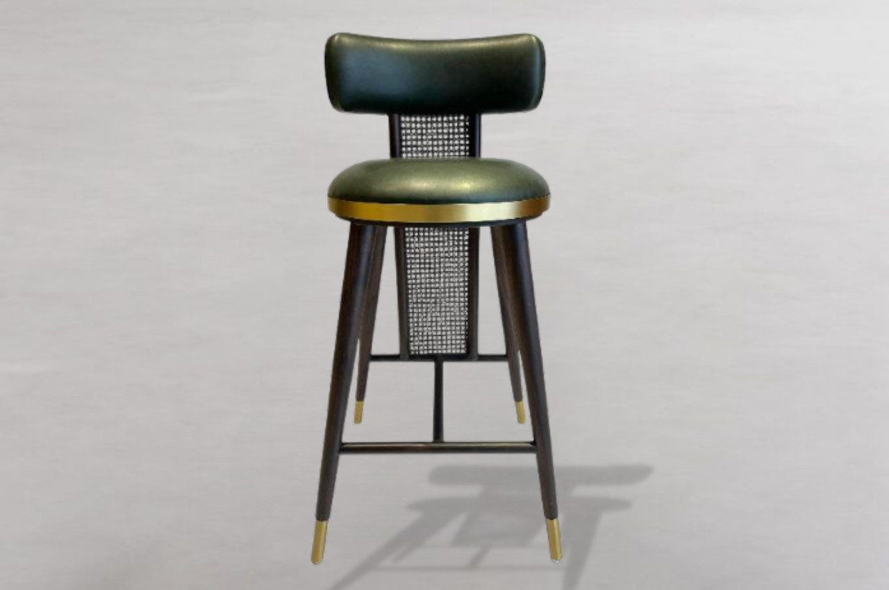 BAR STOOL CANE & CAVIAR