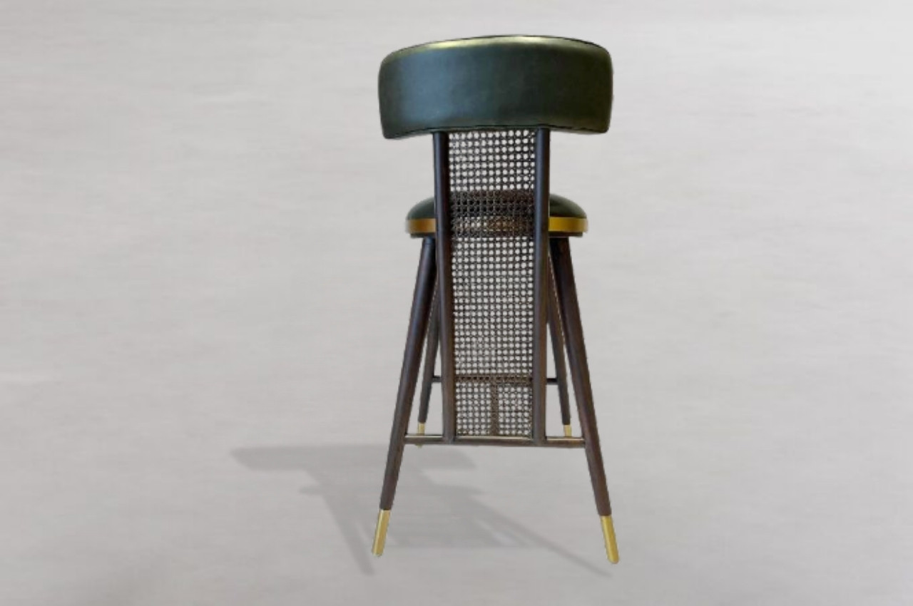 BAR STOOL CANE & CAVIAR